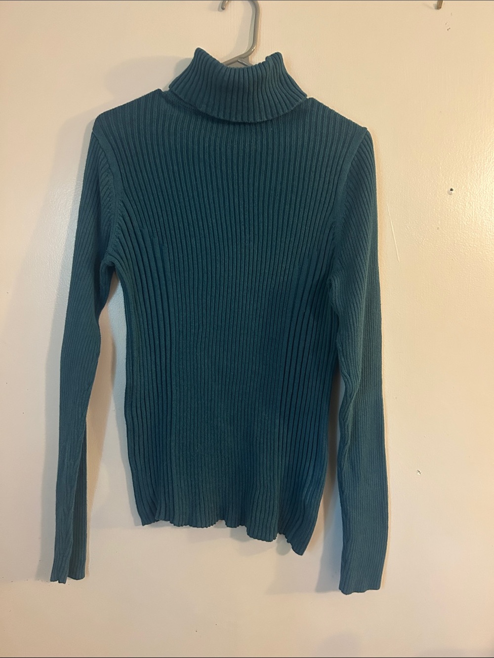 Sonoma Teal Ribbed Turtleneck Sweater